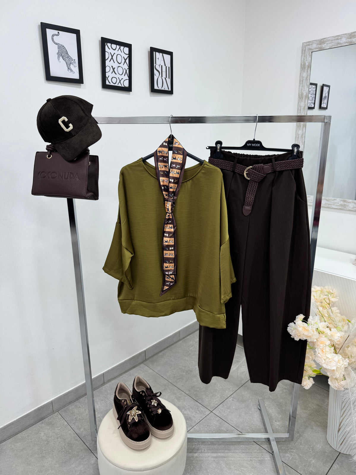 Pantalone Balloon Marrone