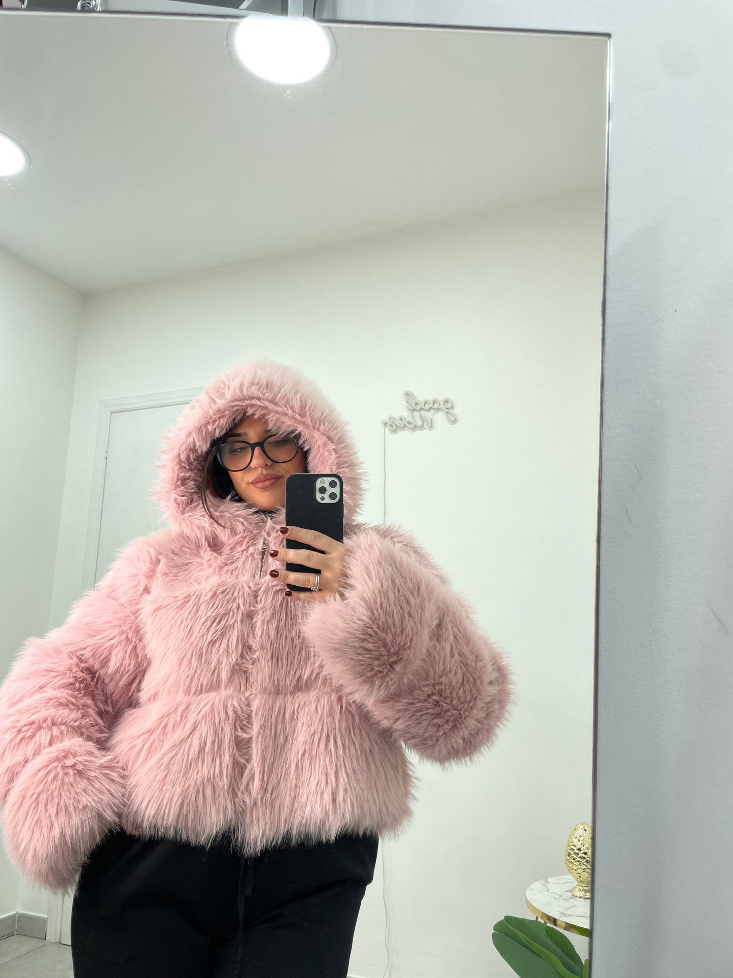 Ecopelliccia Cecilia Rosa Cipria