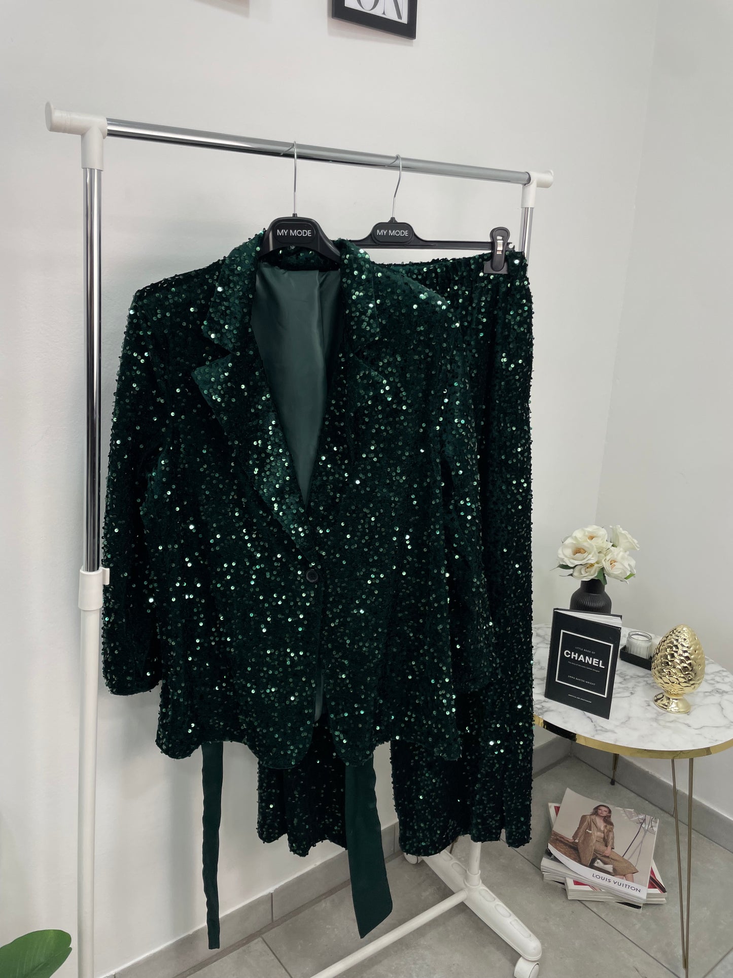 Giacca Paillettes Verde