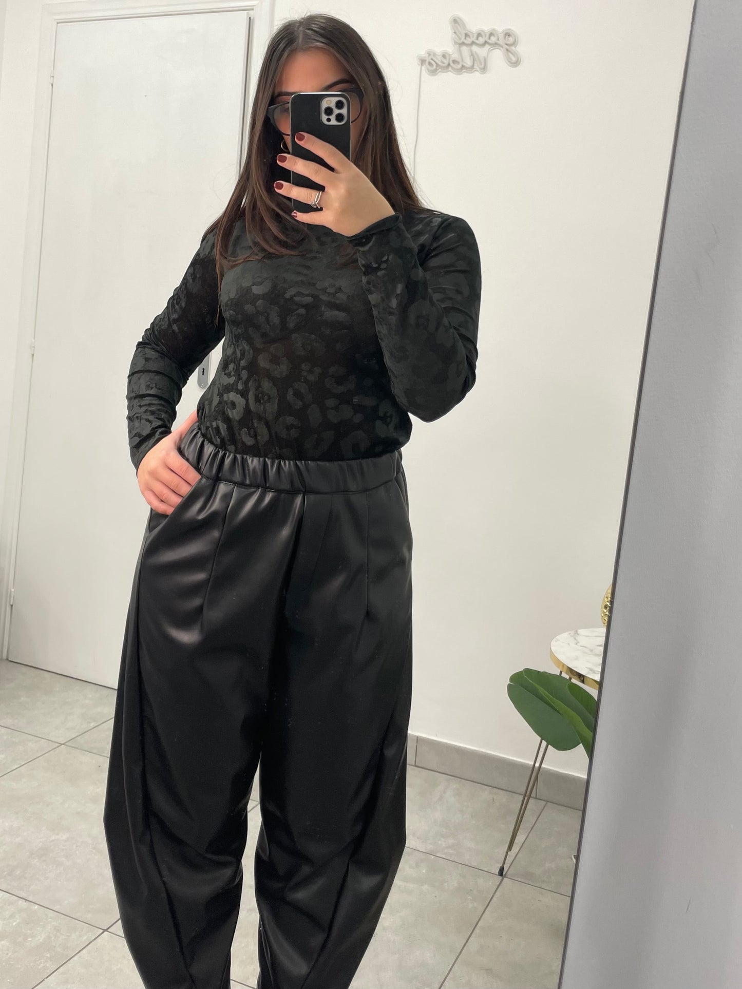 Pantalone Balloon Ecopelle