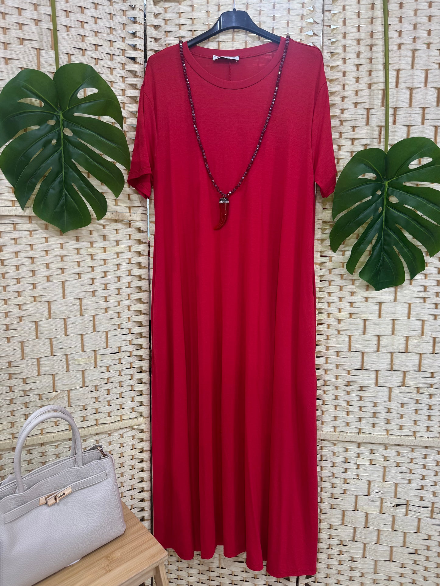 Abito Long Rosso
