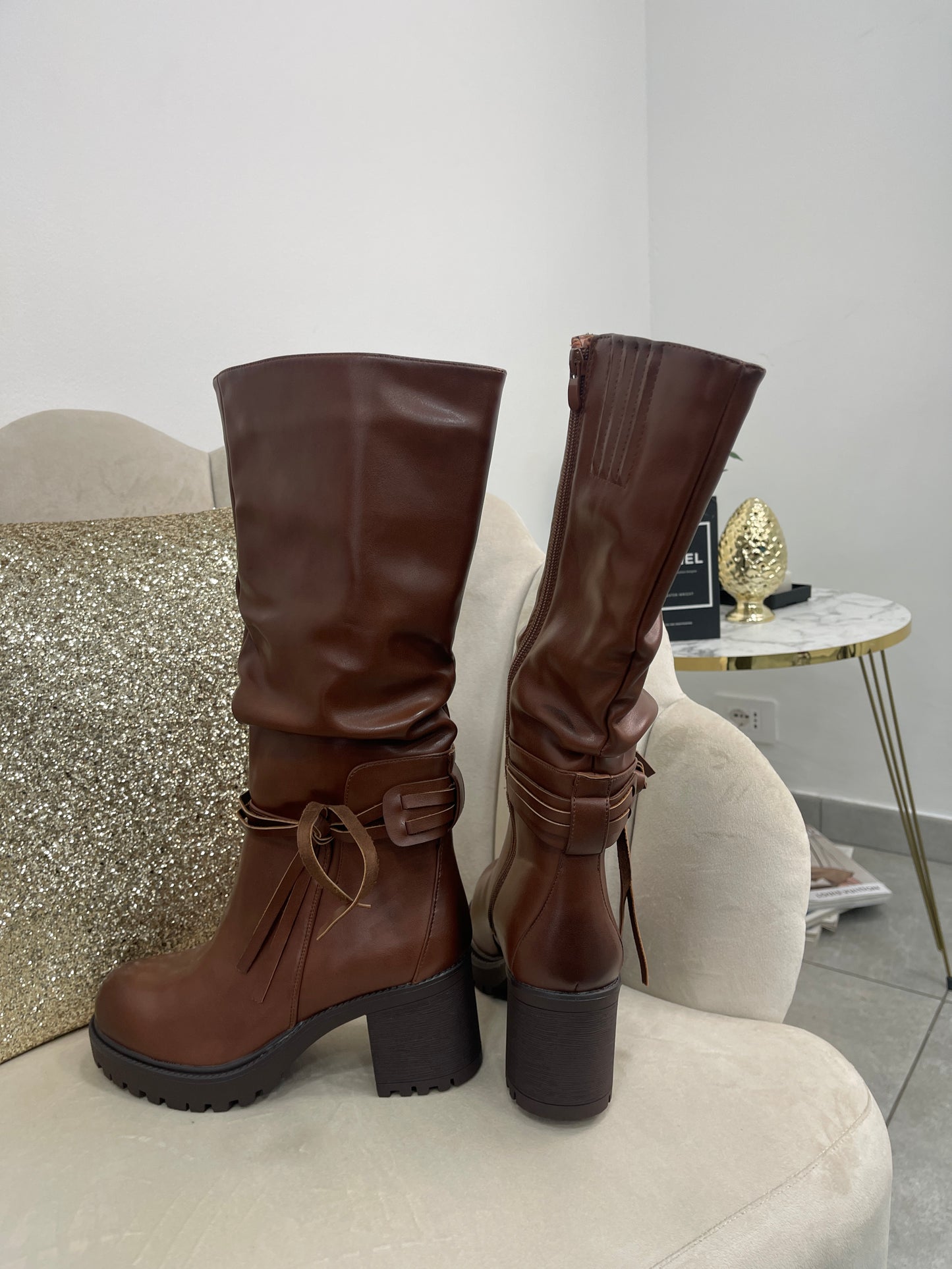 Stivaletto Fiocchi Marrone