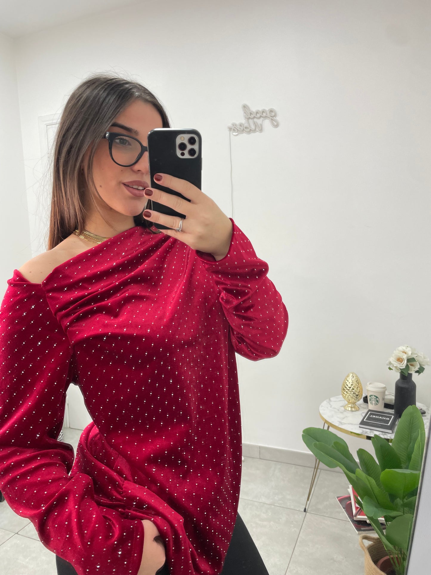 Maglia Marlene Ciniglia Bordeaux