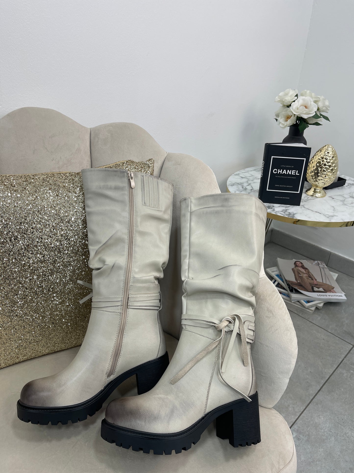 Stivaletto Fiocchi Bianco Sporco