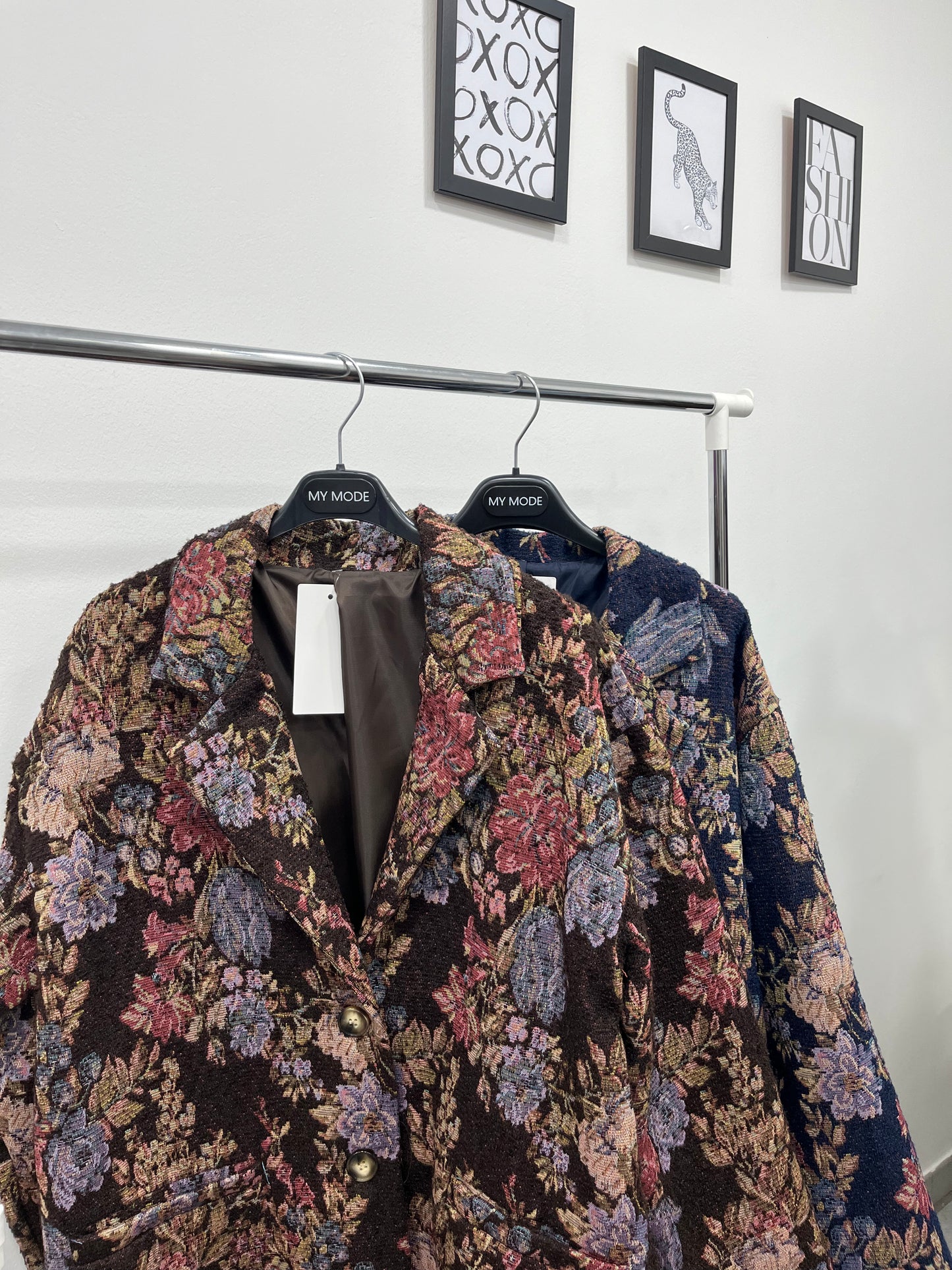 Cappotto Floreale Blu