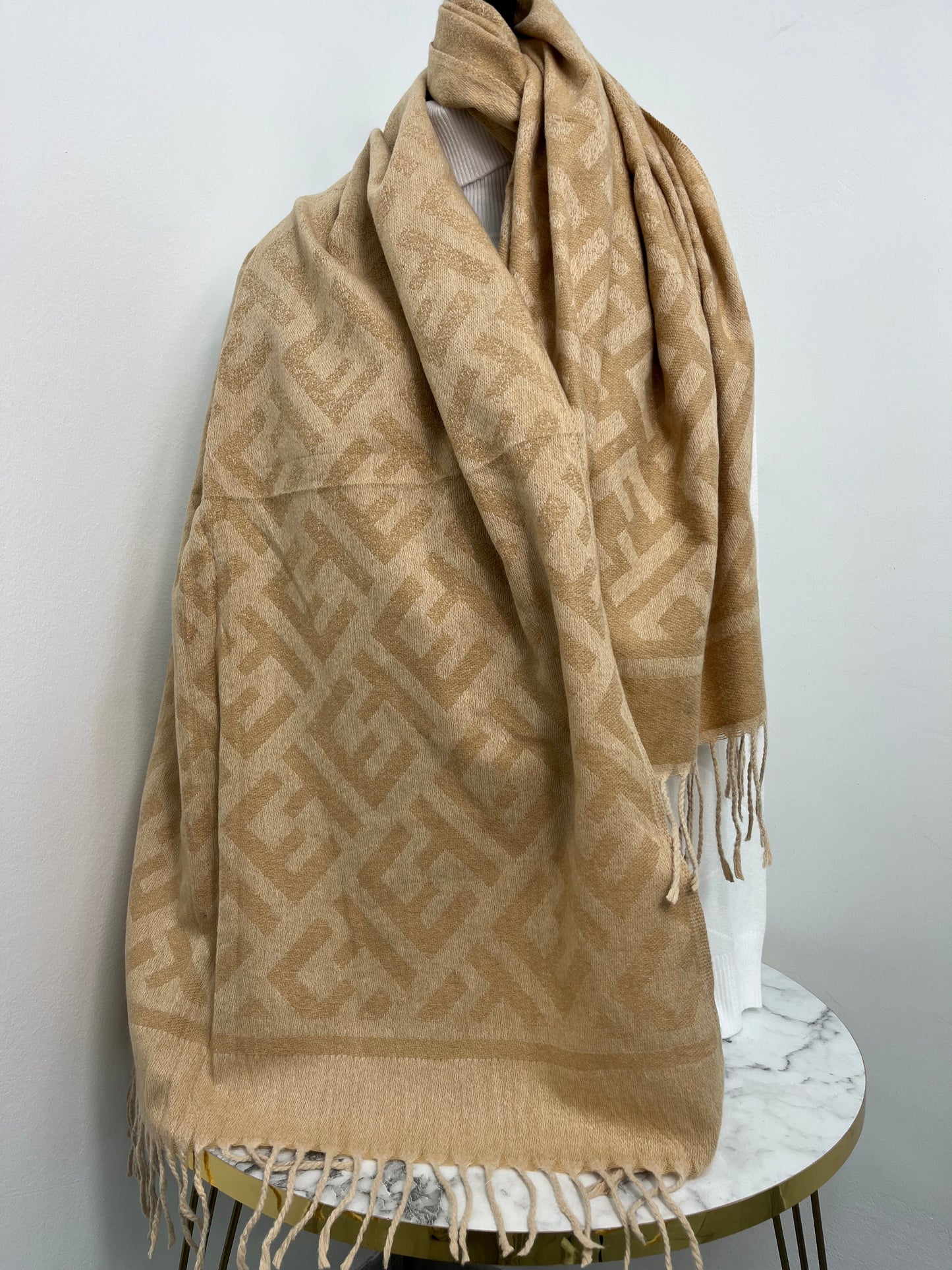 Sciarpa Effe Beige Camel