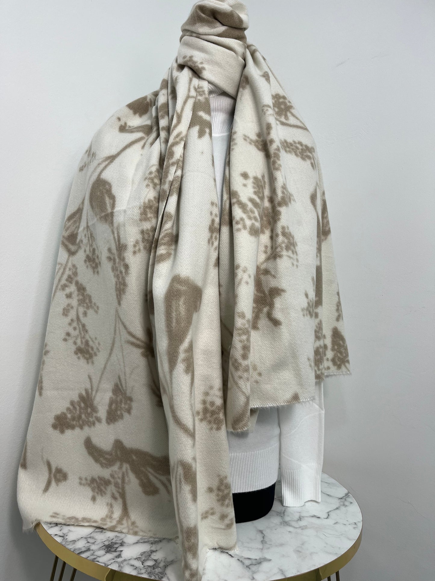 Sciarpa Flora Bianca