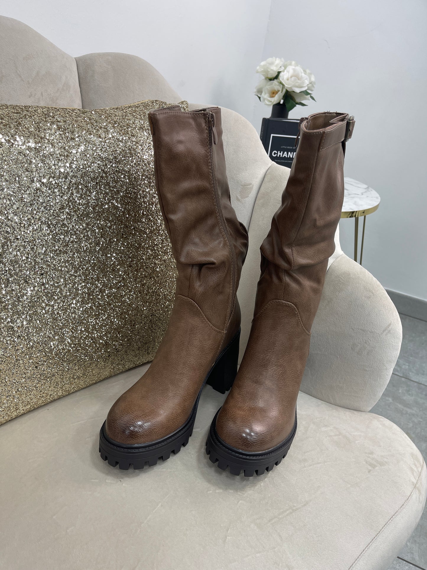 Stivaletto Fibbia Khaki