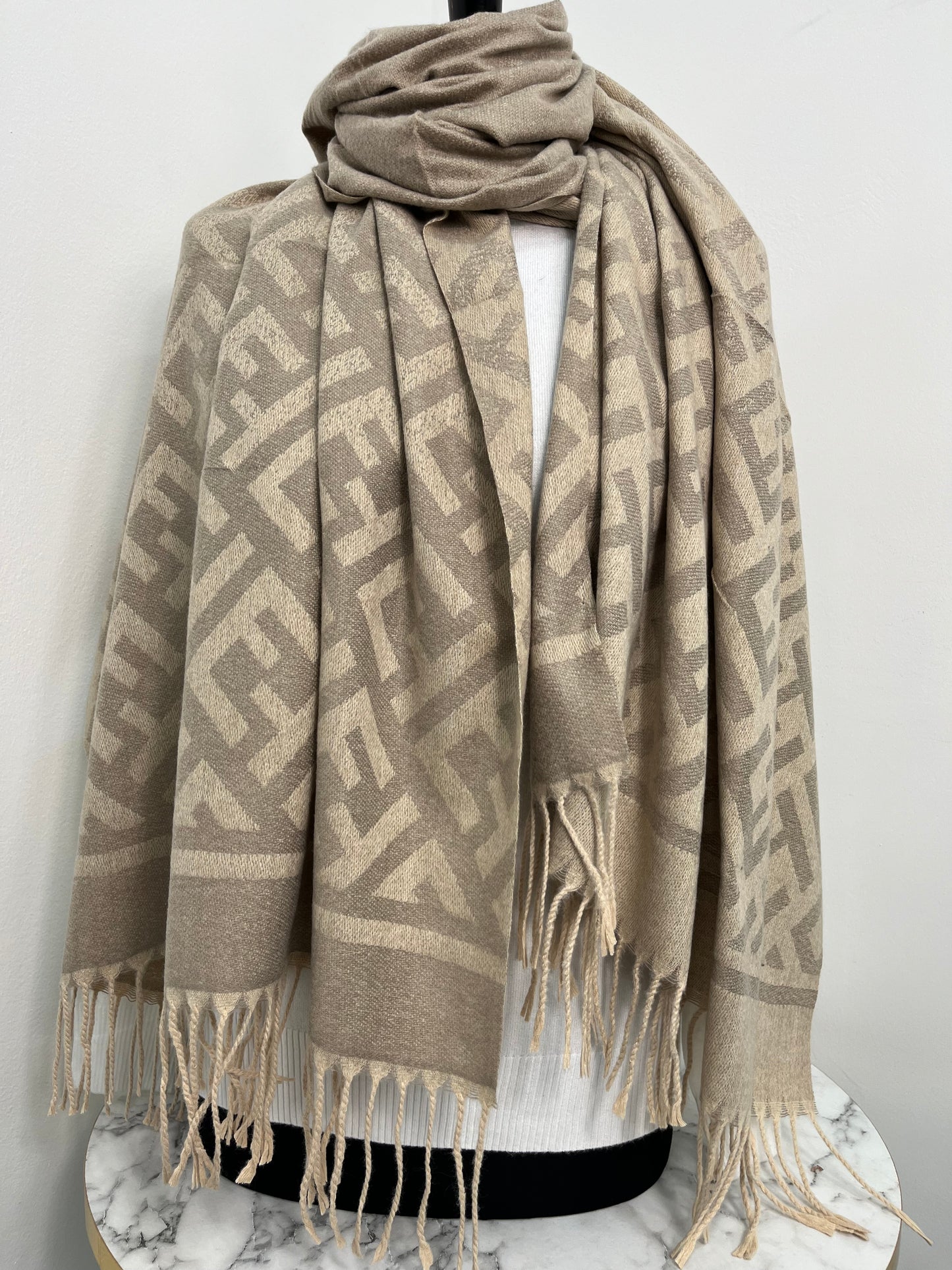 Sciarpa Effe Beige Fango