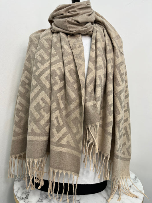 Sciarpa Effe Beige Fango