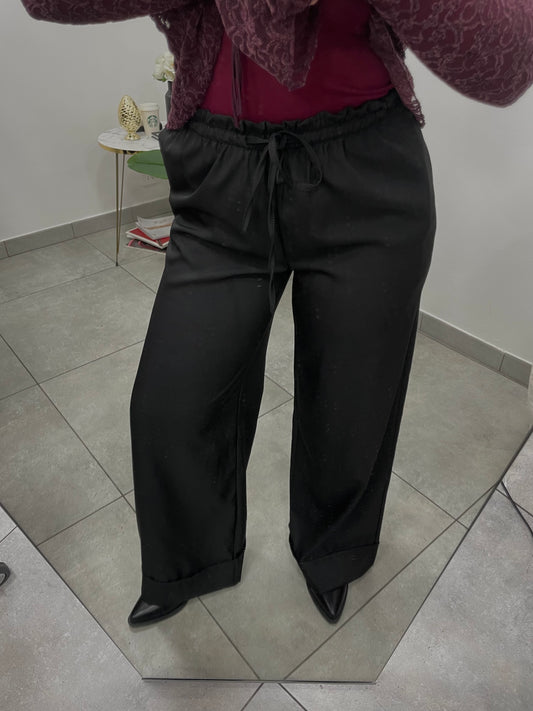 Pantalone Risvolto Nero