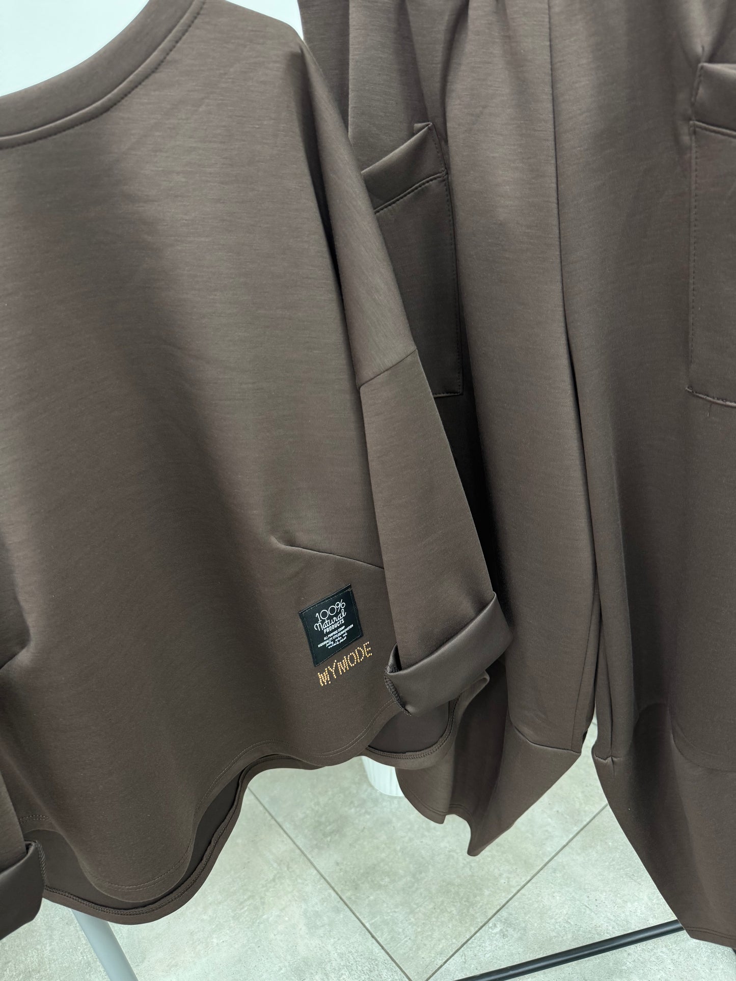 Coordinato Tuta Petalo Marrone