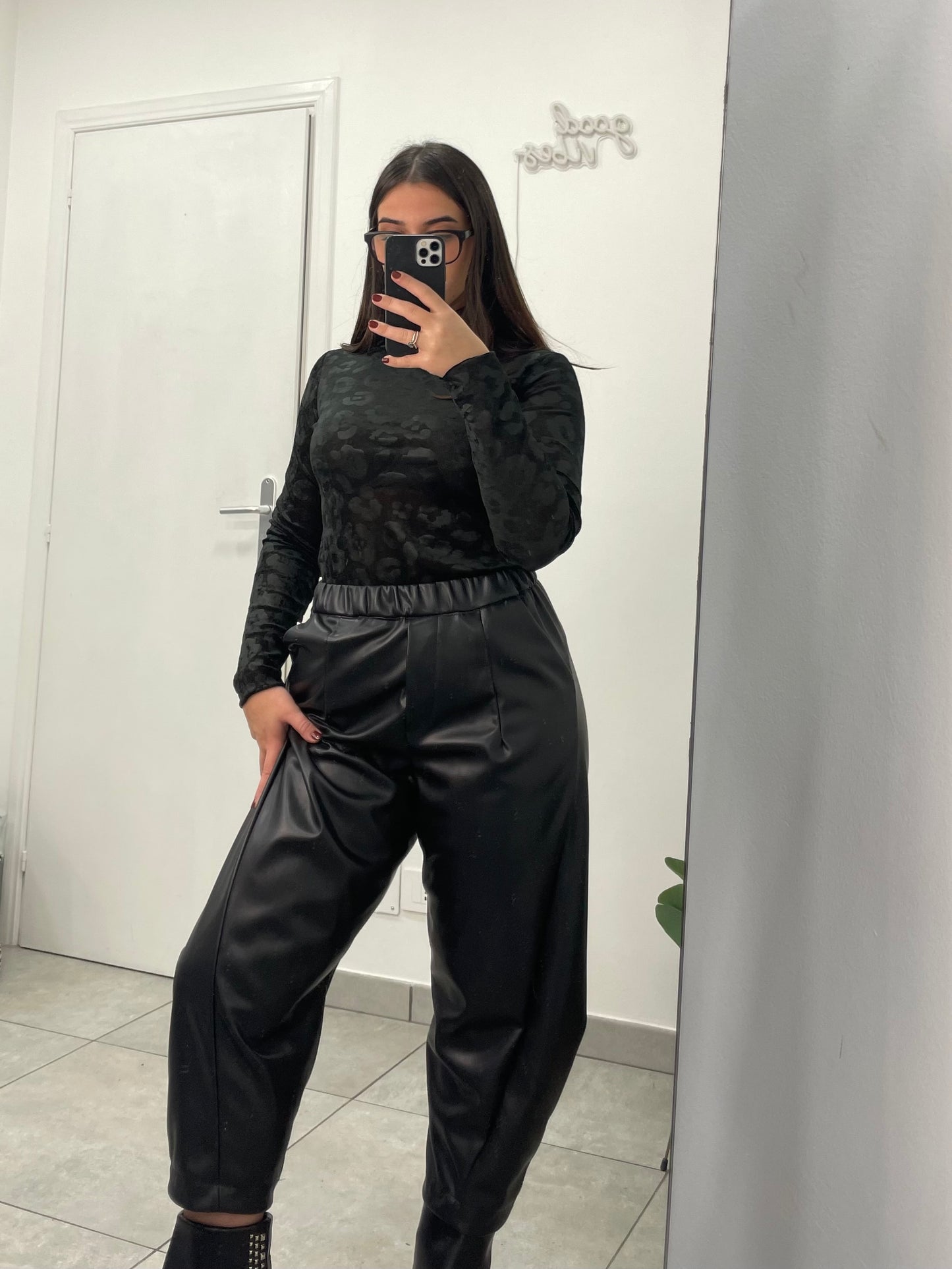 Pantalone Balloon Ecopelle