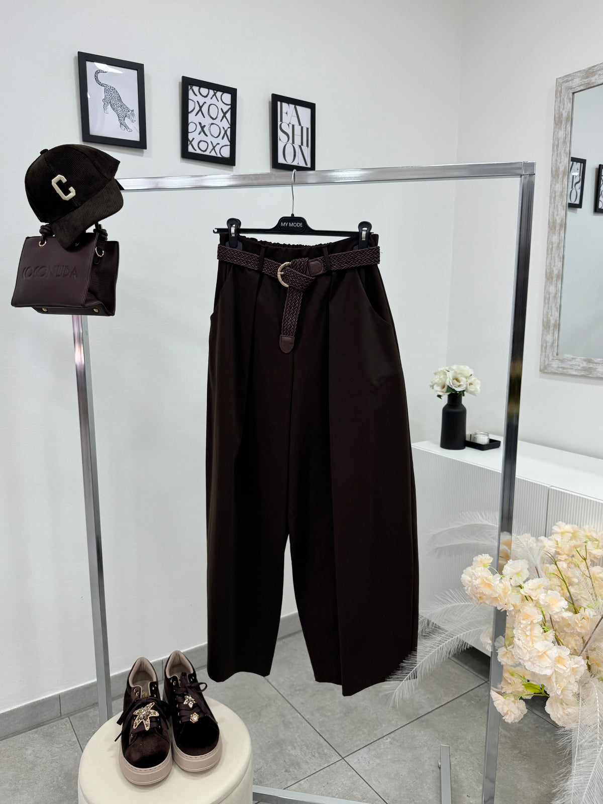 Pantalone Balloon Marrone