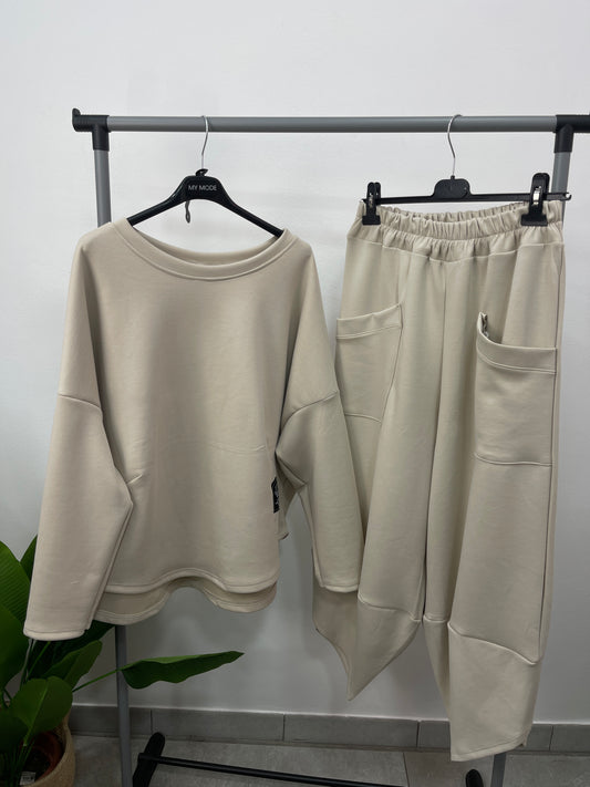 Coordinato Tuta Petalo Beige