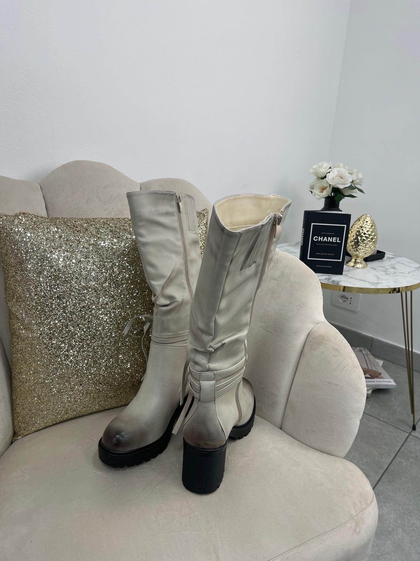 Stivaletto Fiocchi Bianco Sporco