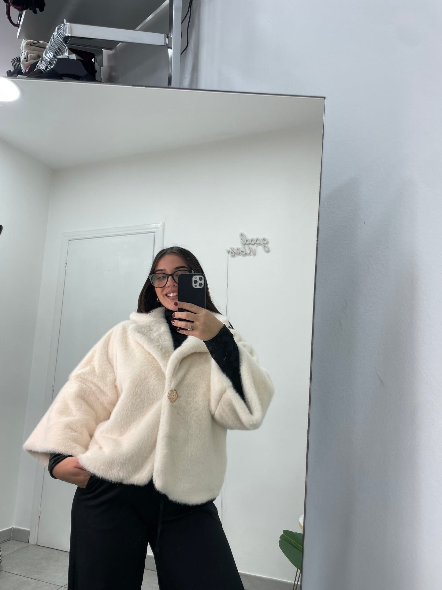 Ecopelliccia Eleganza Panna