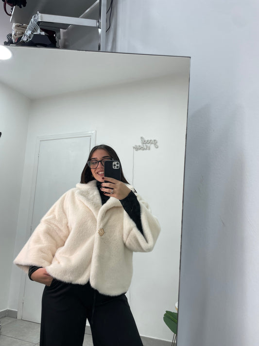 Ecopelliccia Eleganza Panna