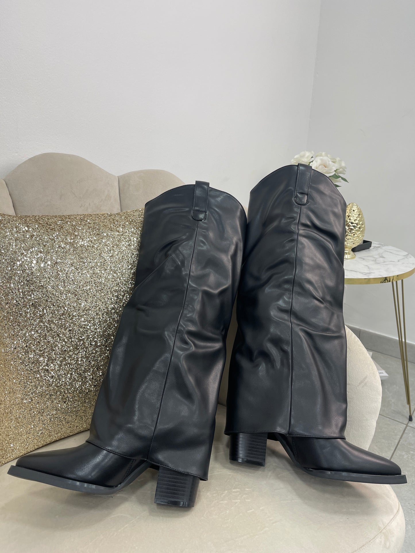 Stivale Risvolto Lacci