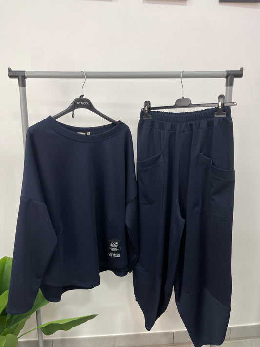 Coordinato Tuta Petalo Blu