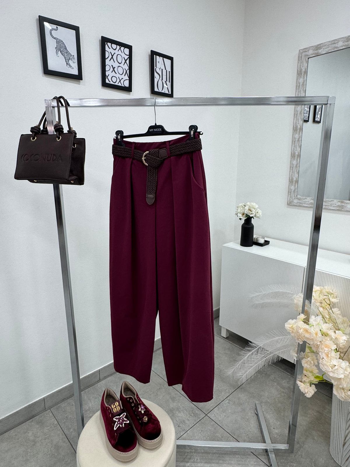 Pantalone Balloon Bordeaux