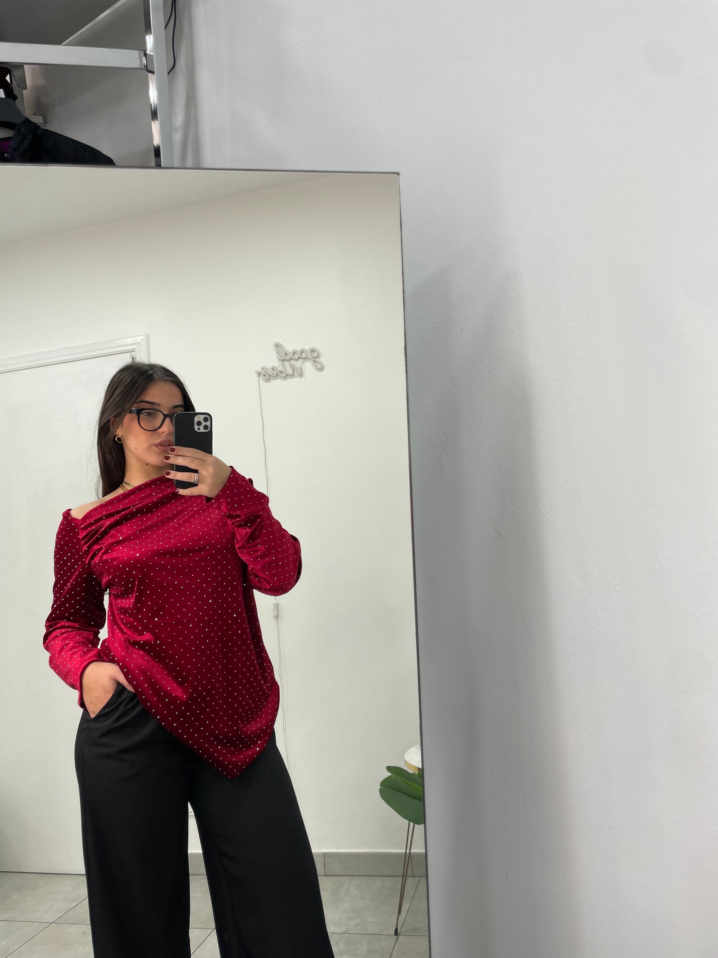 Maglia Marlene Ciniglia Bordeaux