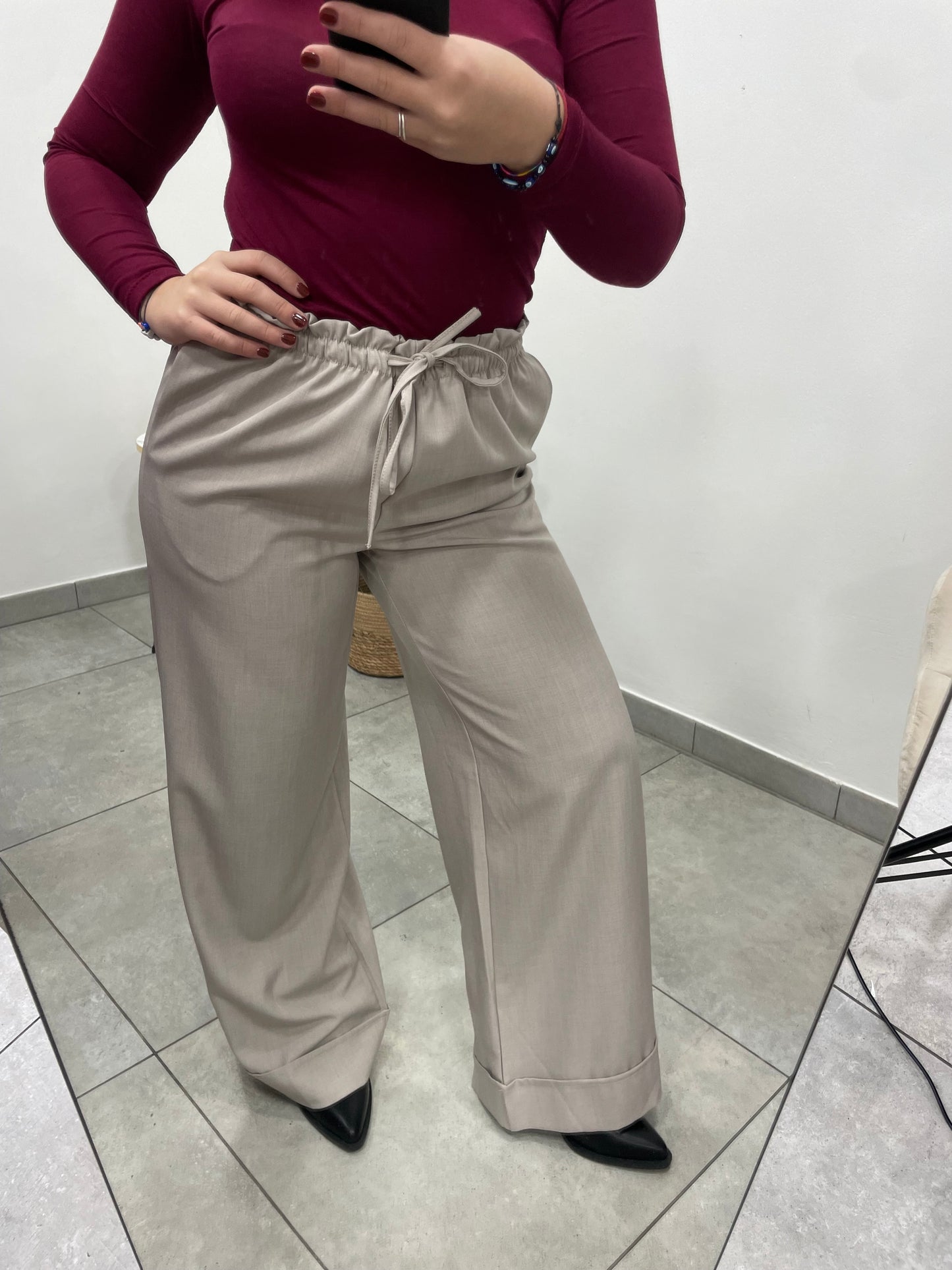 Pantalone Risvolto Fango