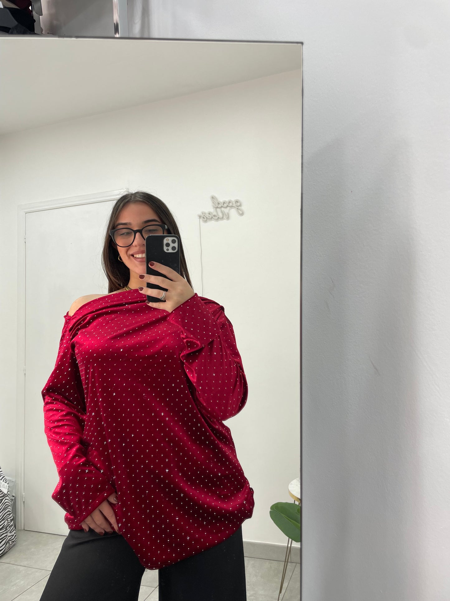 Maglia Marlene Ciniglia Bordeaux