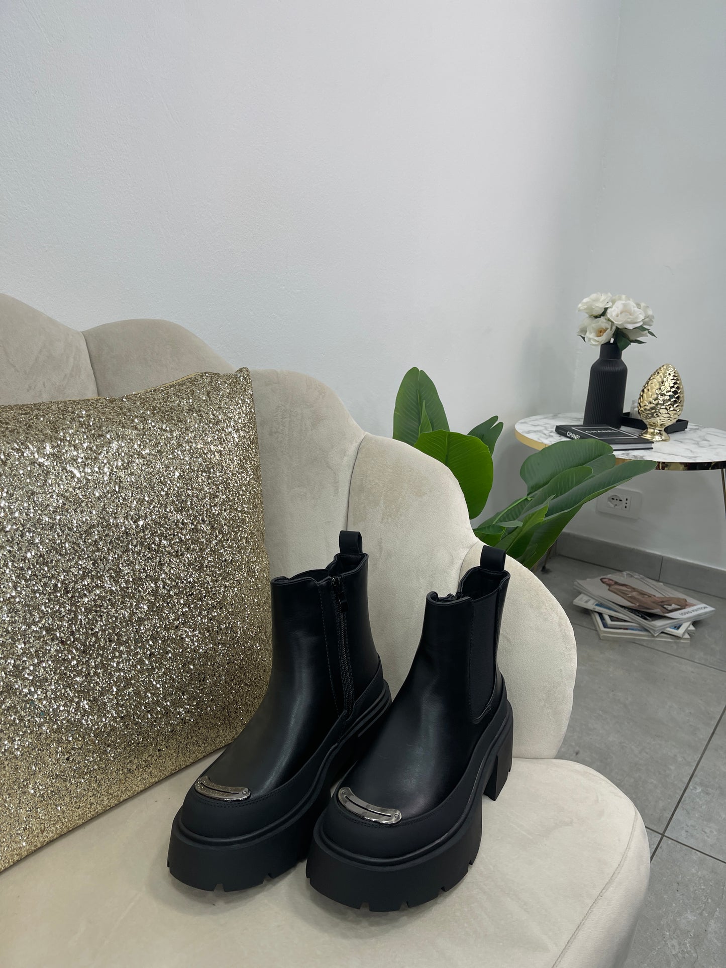 Stivaletto Nero Silver