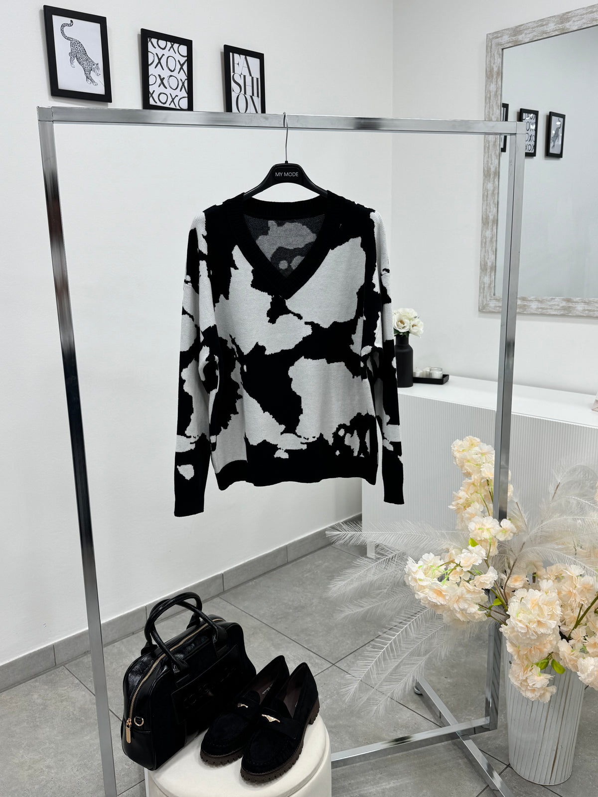 Coordinato Cow Nero