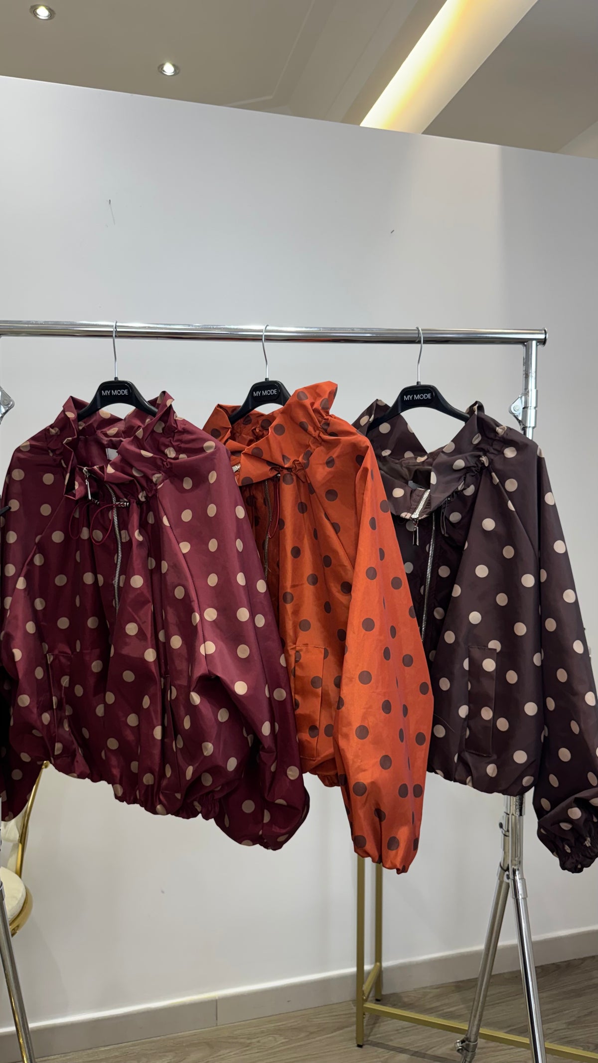K-Way Pois Bordeaux/Beige