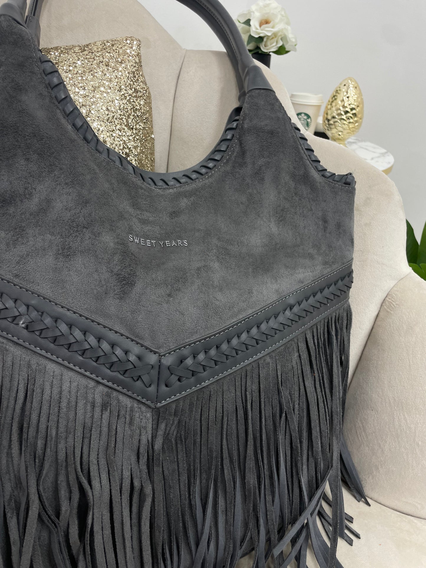 Borsa Frange Grigia