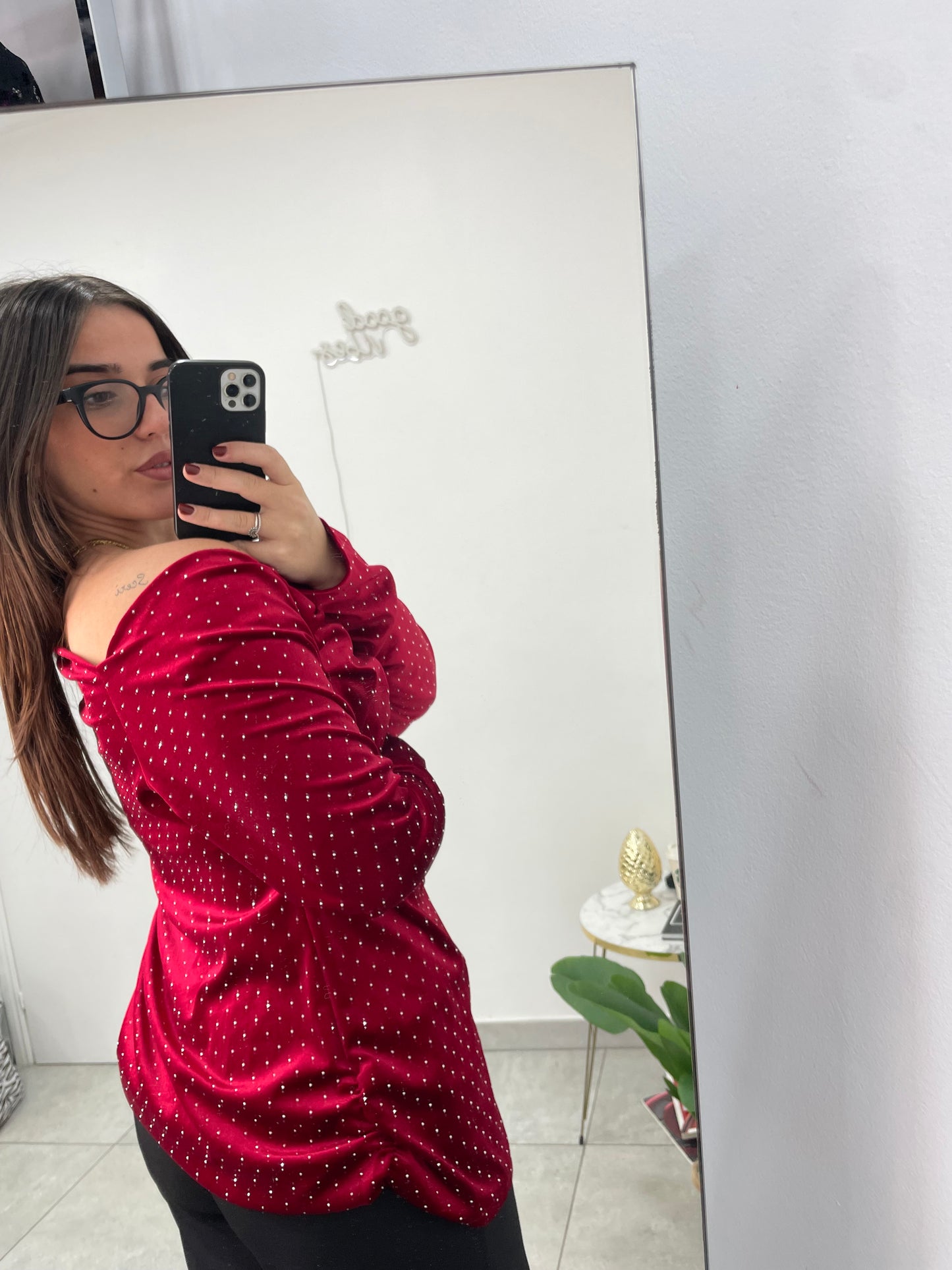 Maglia Marlene Ciniglia Bordeaux