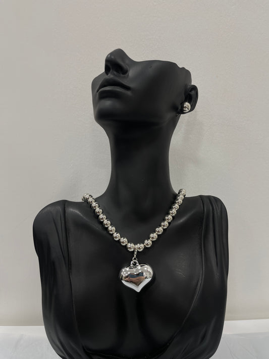 Parure Heart Silver