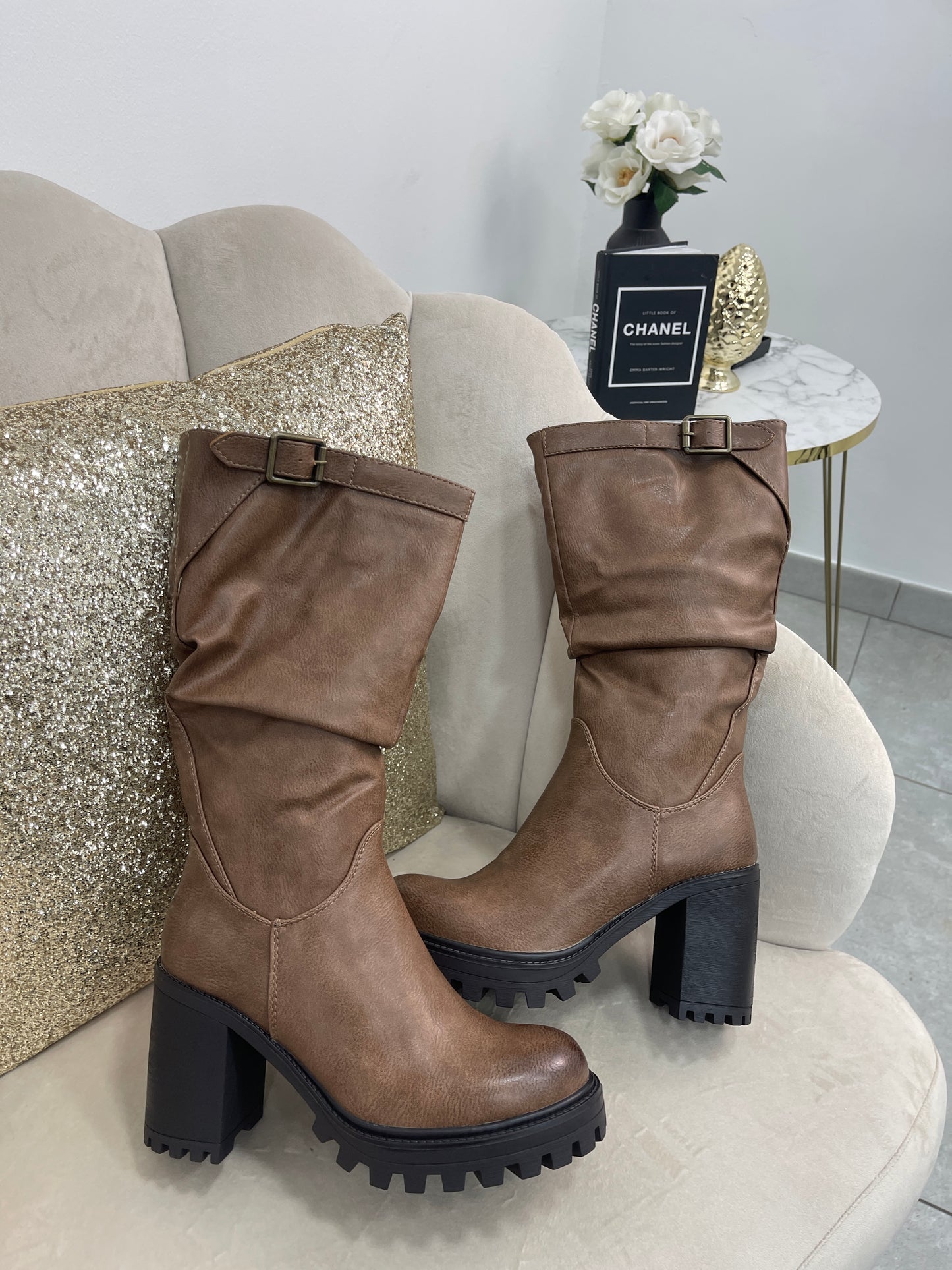 Stivaletto Fibbia Khaki