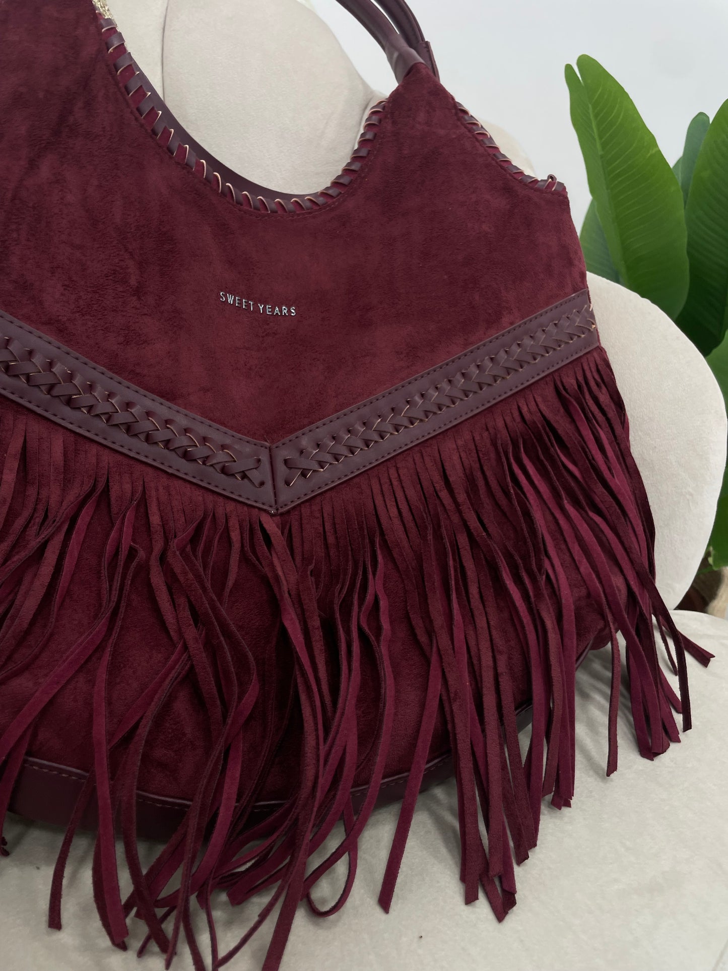 Borsa Frange Bordeaux