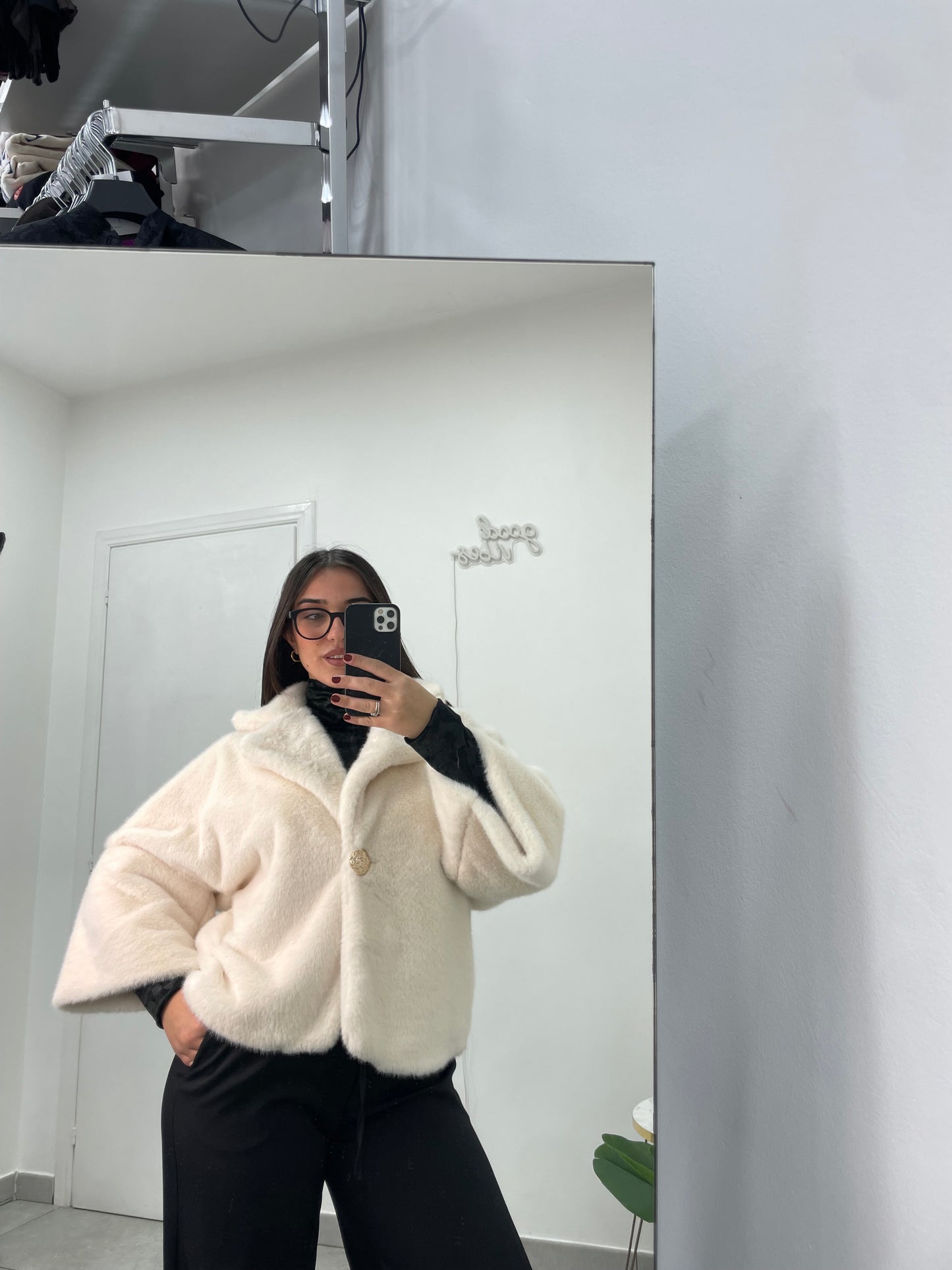 Ecopelliccia Eleganza Panna