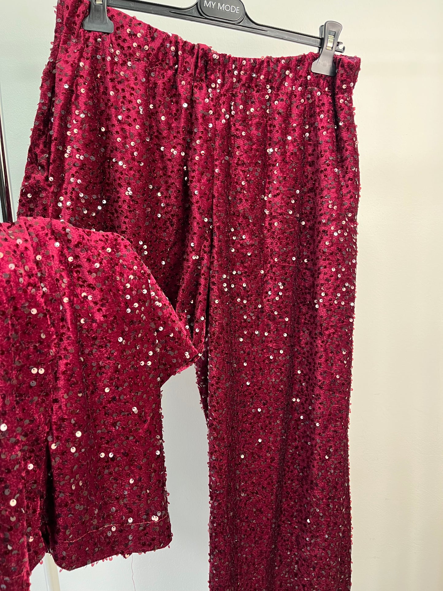 Pantalone Paillettes Bordeaux