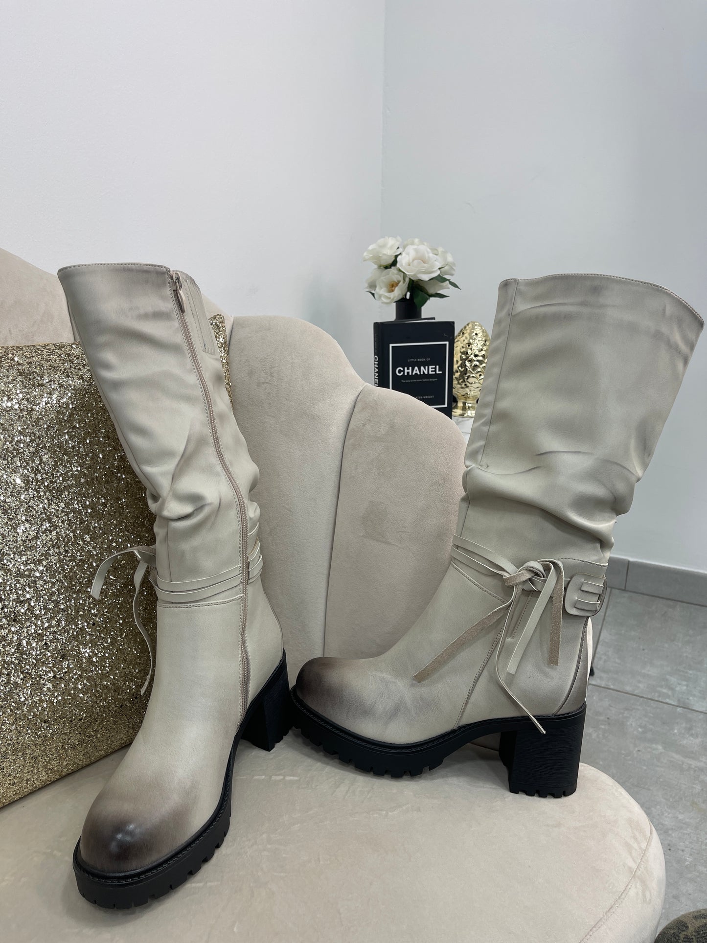 Stivaletto Fiocchi Bianco Sporco