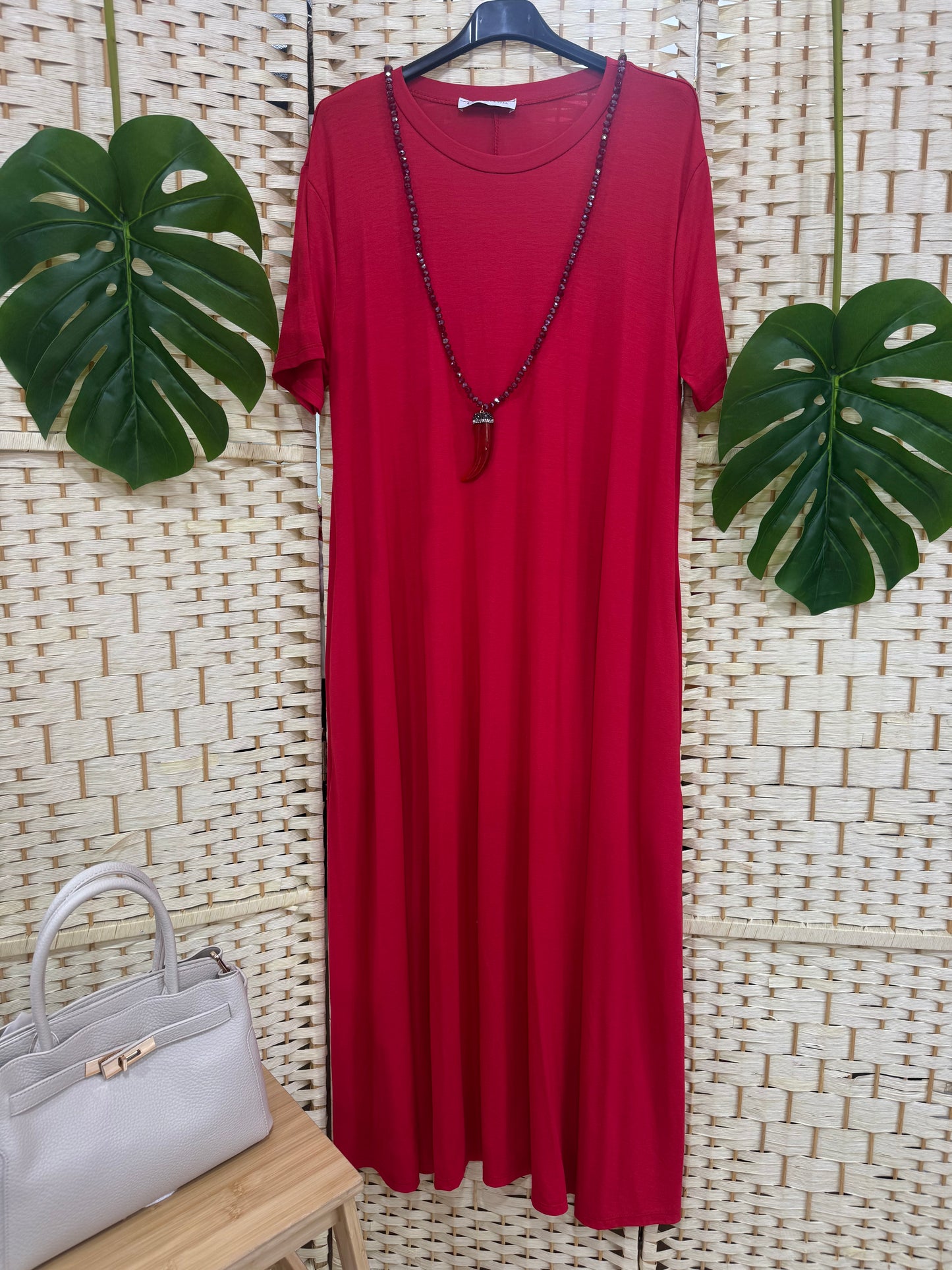 Abito Long Rosso