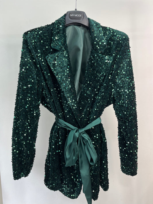 Giacca Paillettes Verde