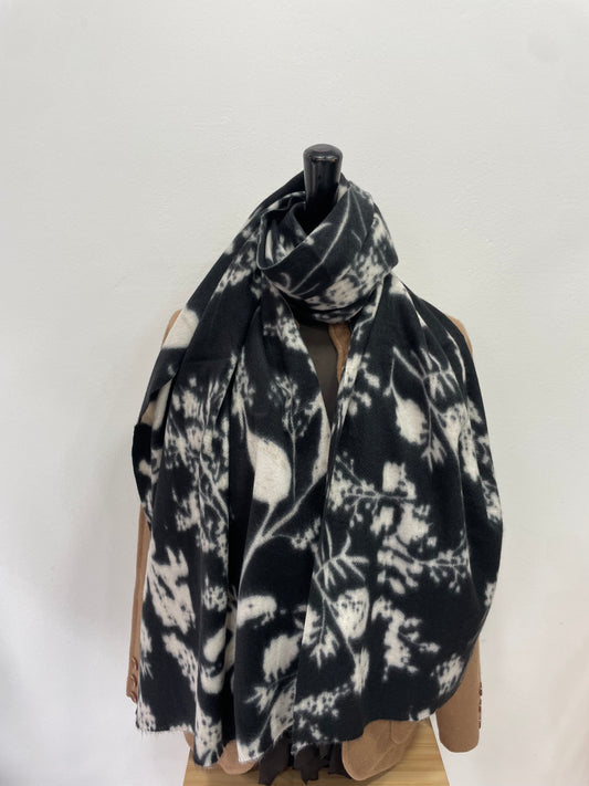 Sciarpa Flora Nera