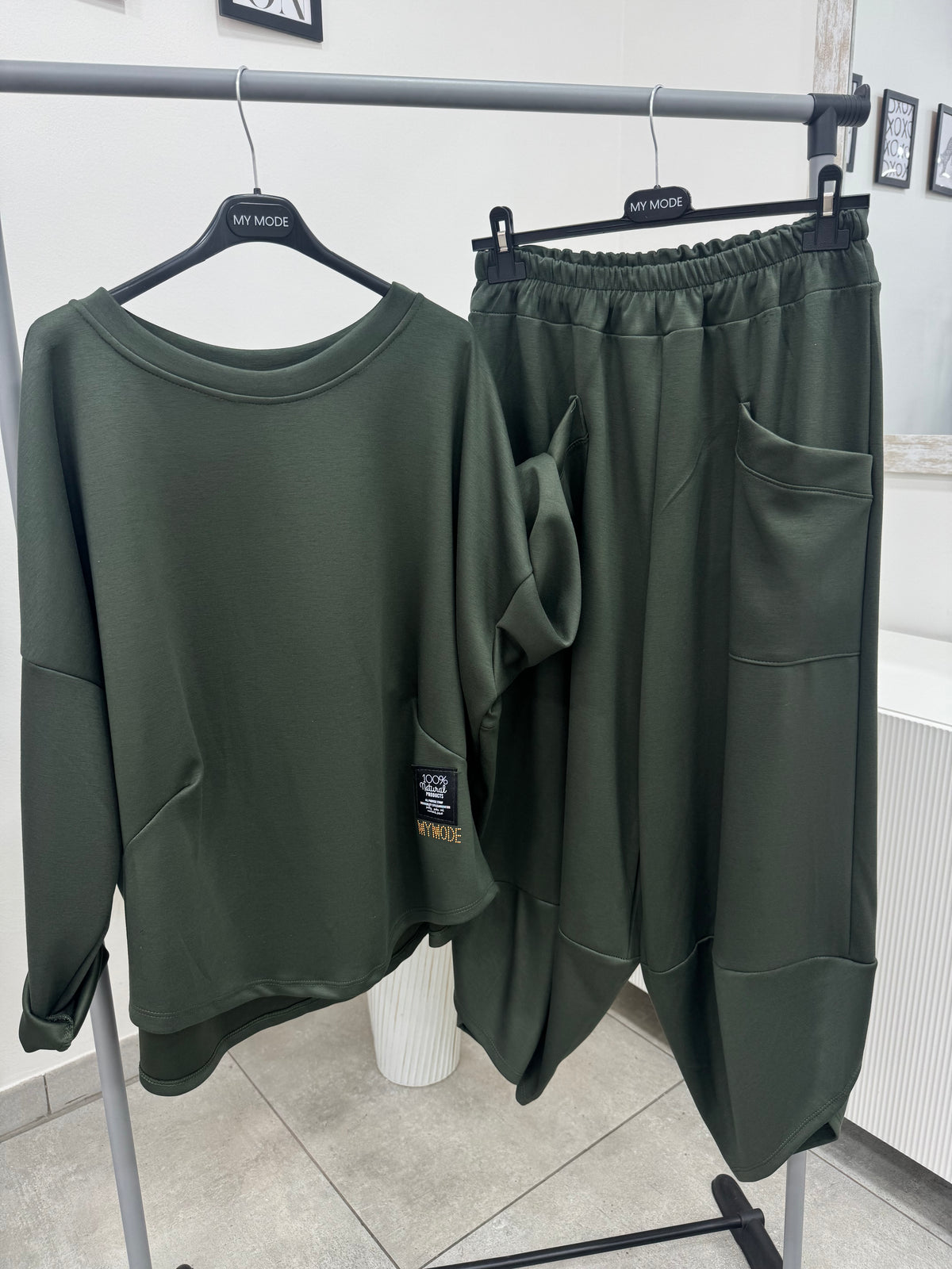 Coordinato Tuta Petalo Verde Militare