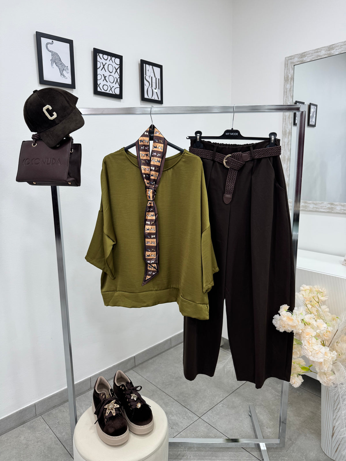 Pantalone Balloon Marrone