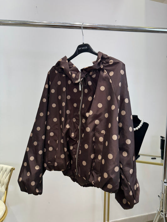 K-Way Pois Bordeaux/Beige