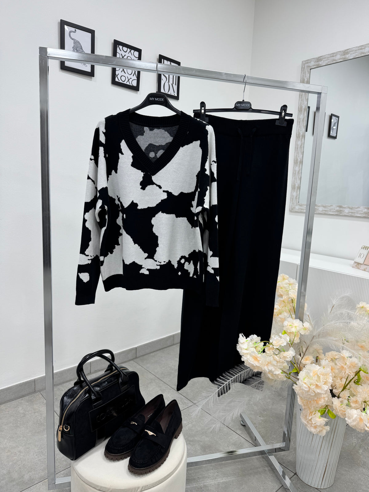 Coordinato Cow Nero