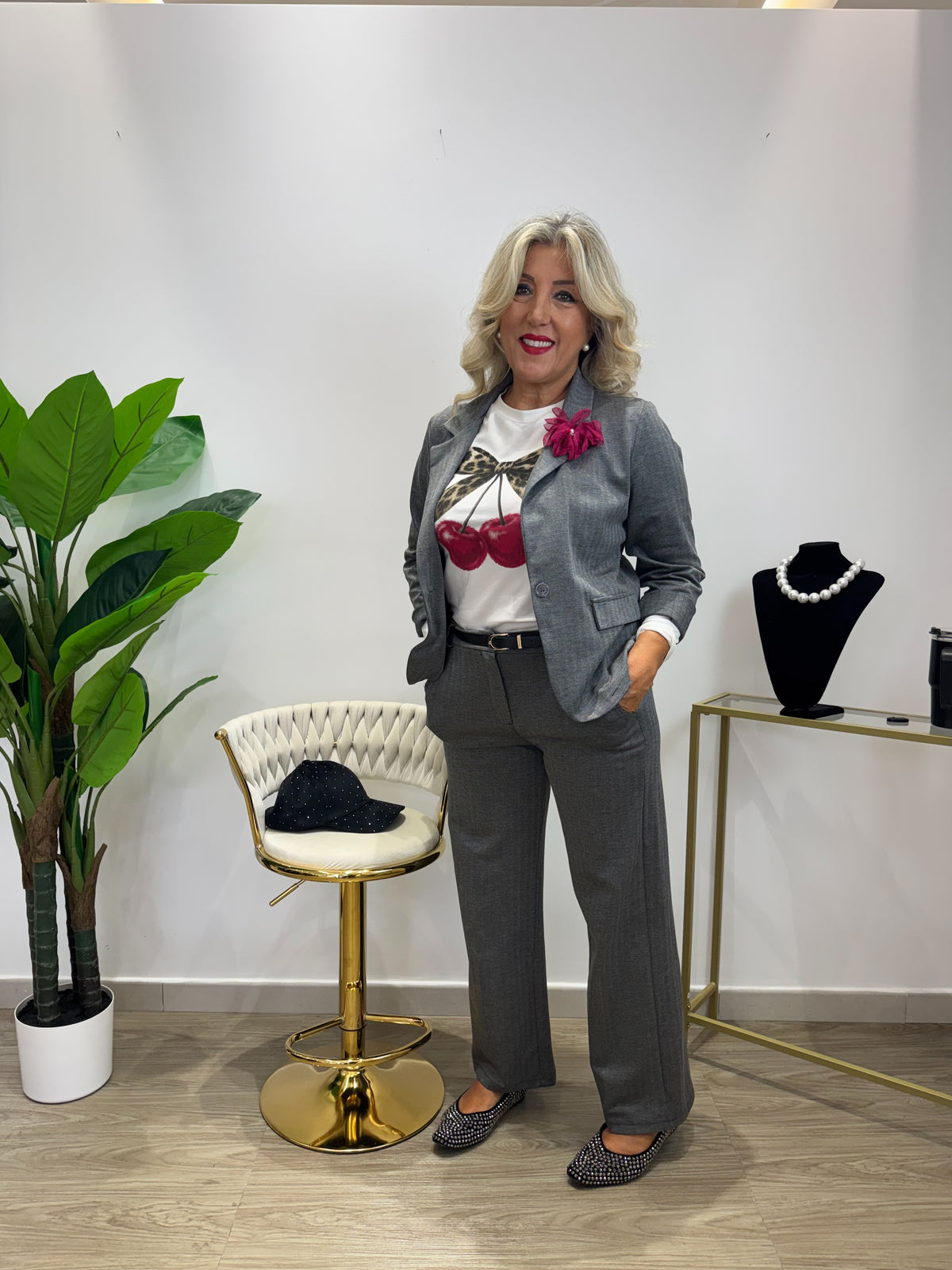 Tailleur Girl Grigio