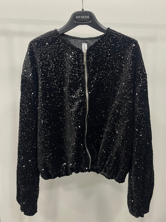Bomber Paillettes Nero