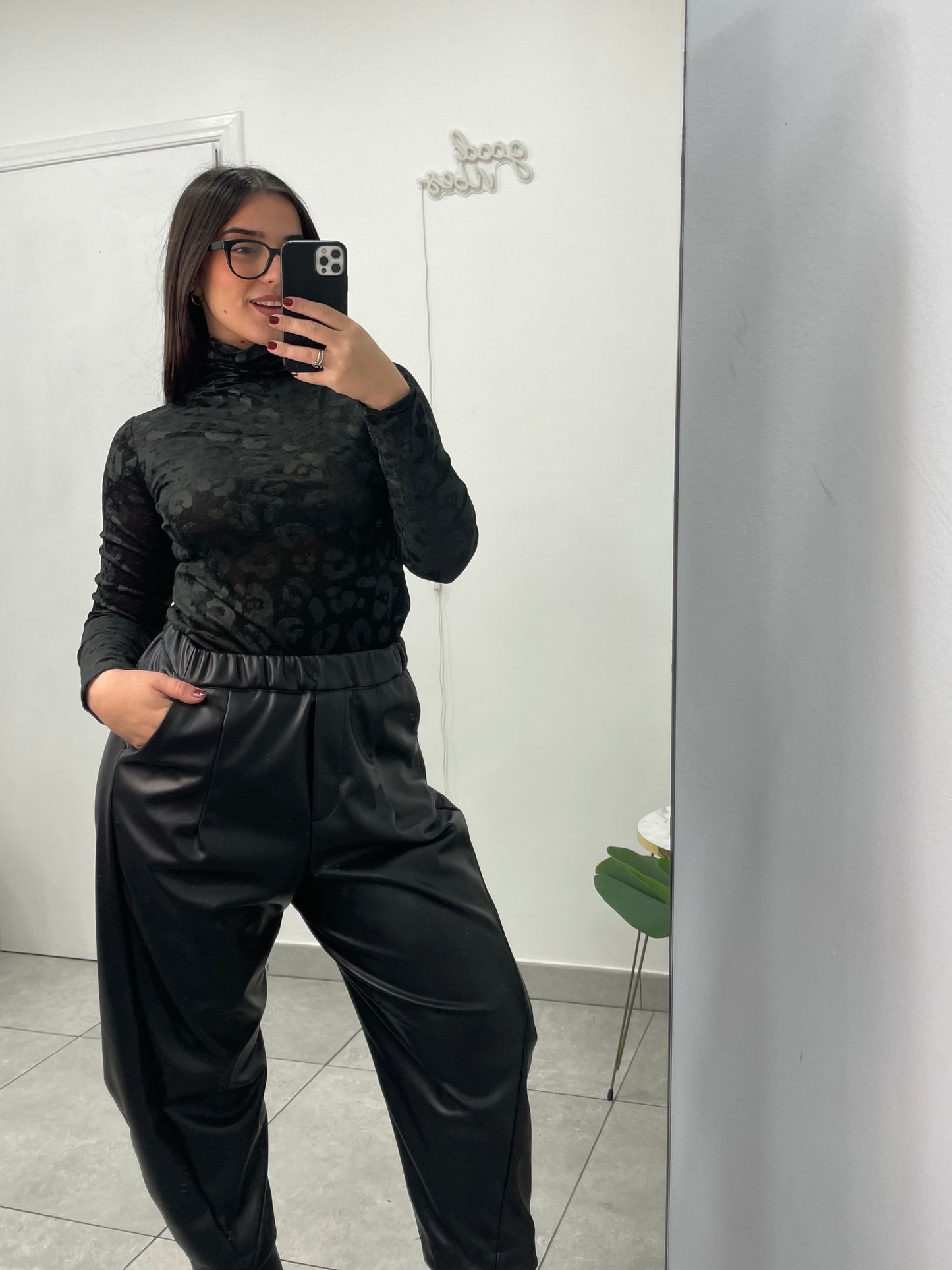 Pantalone Balloon Ecopelle