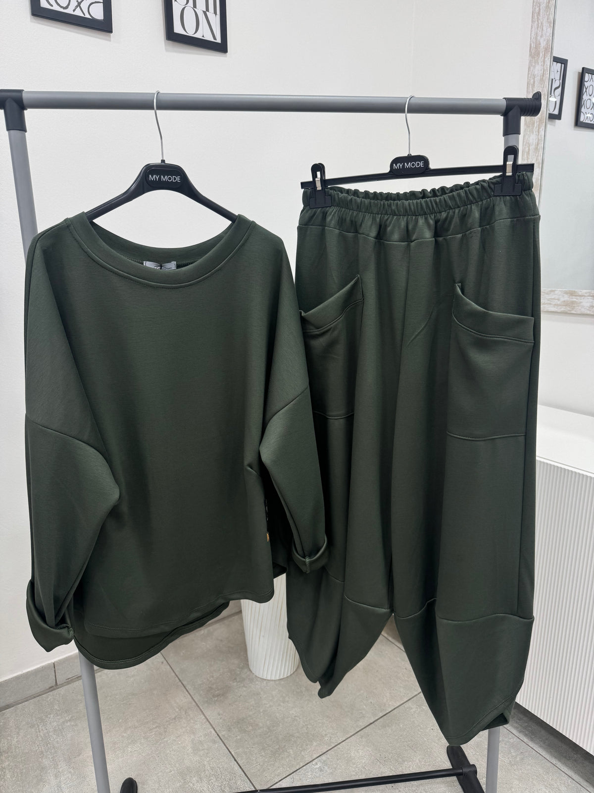 Coordinato Tuta Petalo Verde Militare